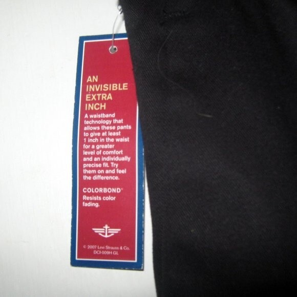 Dockers Black Flat Front Khakis Size 30 Inseam 30 slacks NWT - Picture 6 of 7